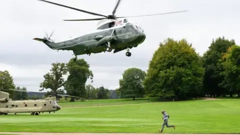 The US President Diverted and Forced to Swap Helicopters On the Way to Stansted Airport
